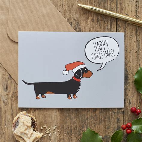 Dachshund Christmas Card £2.95 - Mischievous Mutts - Greeting Cards ...