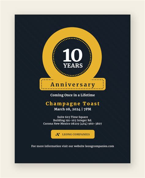 Free Elegant Anniversary Flyer Templates In Psd Ai Indesign