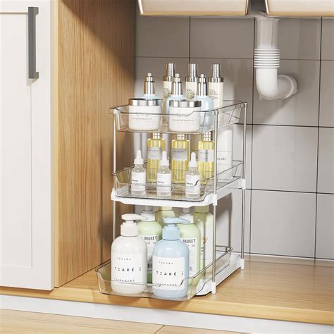 Delamu Tier Multi Purpose Bathroom Under Sink Organizers And Storage