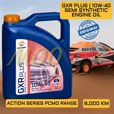 REPSOL GXR PLUS 10W 40 10W40 SEMI SYNTHETIC ENGINE OIL 4 LITRES API SN