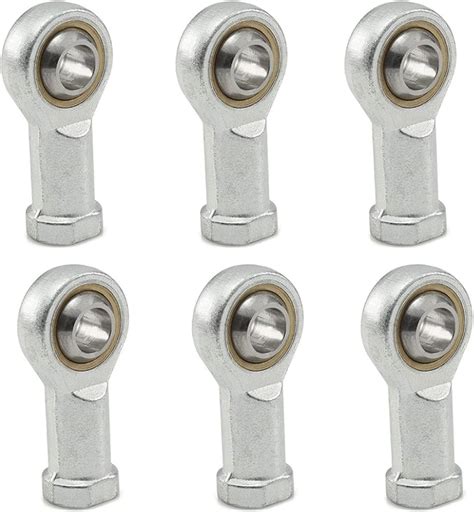 6 Pcs Rod End Bearing Rose Joint M8 Articulated Bearing End Female