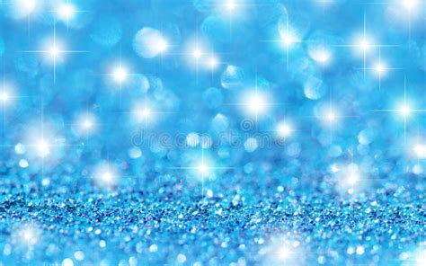 Blue Glitter Stars Background. Background of blue bokeh, glowing stars ...