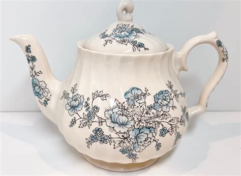 Sadler Teapot Springtime By Sadler English Teapot Blue And White