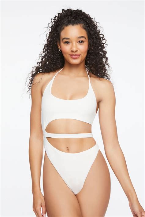 Cutout Halter One Piece Swimsuit