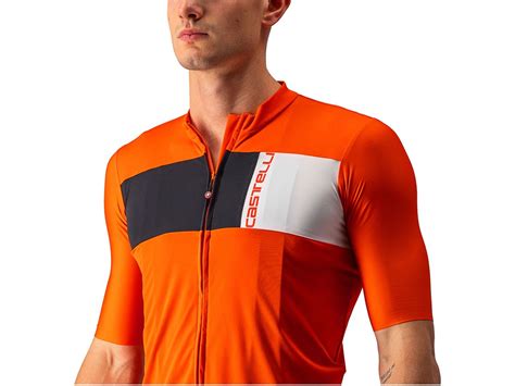 Castelli Prologo Jersey Fiery Red Light Black Ivory Biker Boarder De