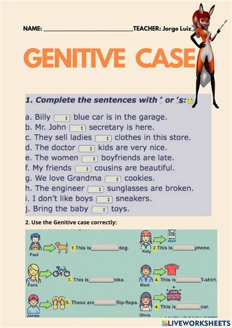 O Que É Genitive Case - Genitive case interactive exercise | Genitive case, Teaching vowels ...
