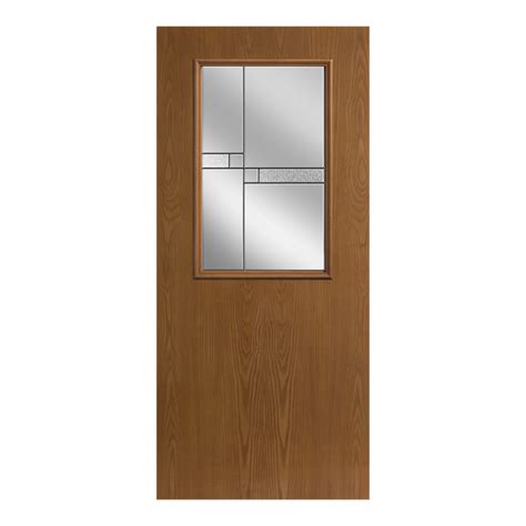 Blt X Belleville Oak Textured Door Flush Half Lite With Cruz