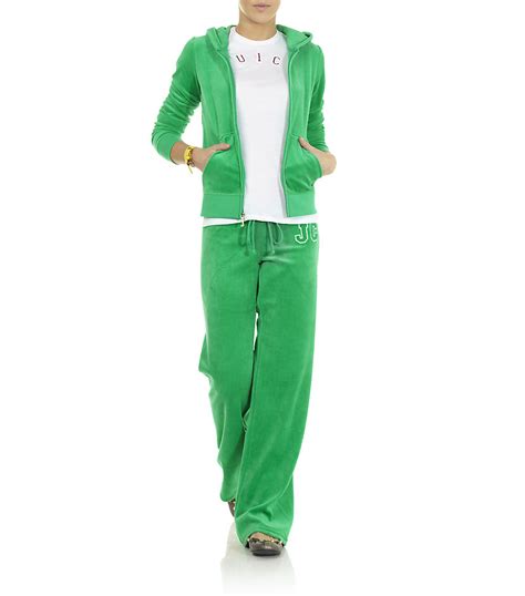 Juicy Couture Velour Logo Tracksuit Pants In Green Lyst