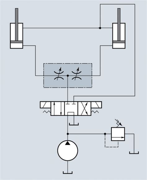 Hydraulic Flow Divider Schematic