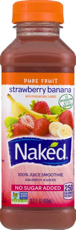 Naked 100 Juice Smoothie Pure Fruit Strawberry Banana Naked