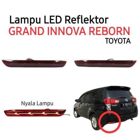 Jual Lampu Reflektor Led Mata Kucing Bumper Bemper Belakang Innova