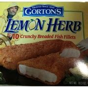 Gorton S Crunchy Breaded Fish Fillets Lemon Herb Calories Nutrition