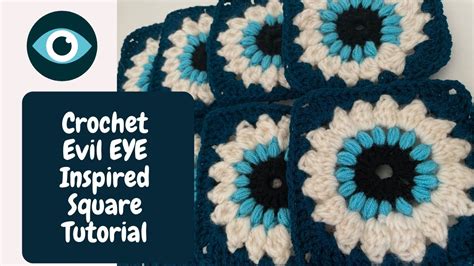 Crochet Sunburst Evil Eye Inspired Square Tutorial Diy Haanscrochet