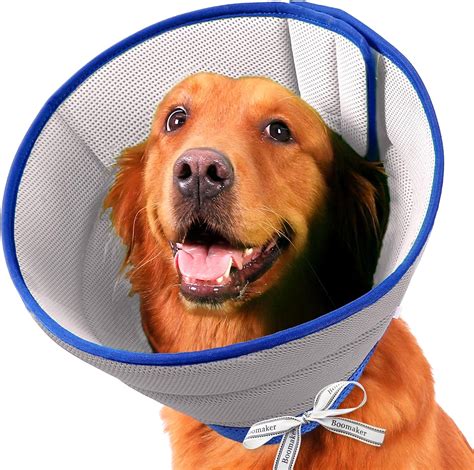 Boomaker Extra Soft Dog Cone Alternative After Surgery Breathable Dog