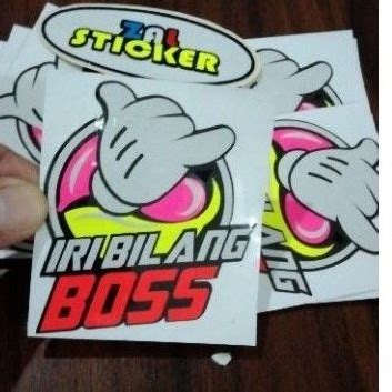 Jual Sticker Cutting Iri Bilang Boss Shopee Indonesia