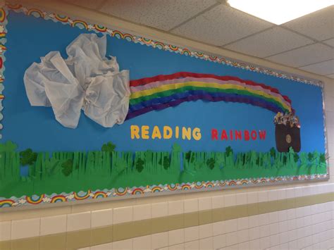 March Library Bulletin Board Reading Rainbow Library Bulletin Board