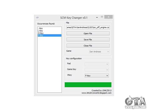 SCM Key Changer for GTA San Andreas