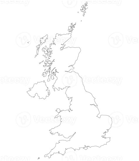 United Kingdom Regions map. Map of United Kingdom in white color ...