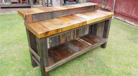 Reclaimed Pallet Wood Bar Table Pallet Furniture Projects