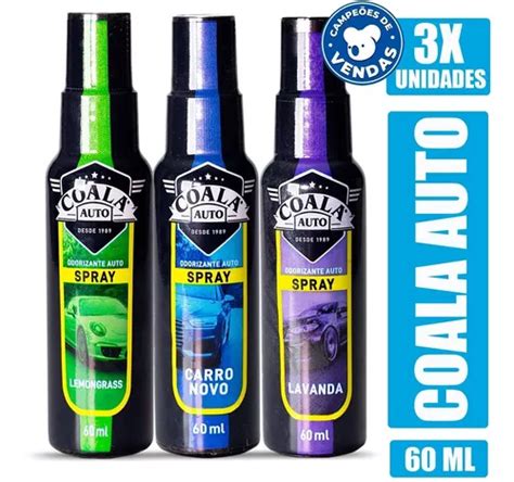 Odorizante Spray Coala Auto Concentrado 60 Ml 3 Unidades MercadoLivre