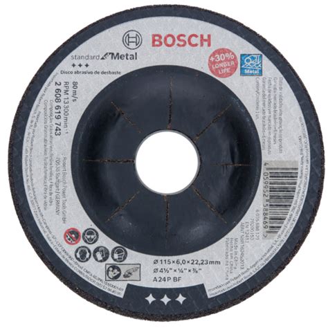 DISCO DESBASTE 4½ X 7 8 6 MM GRANO 24