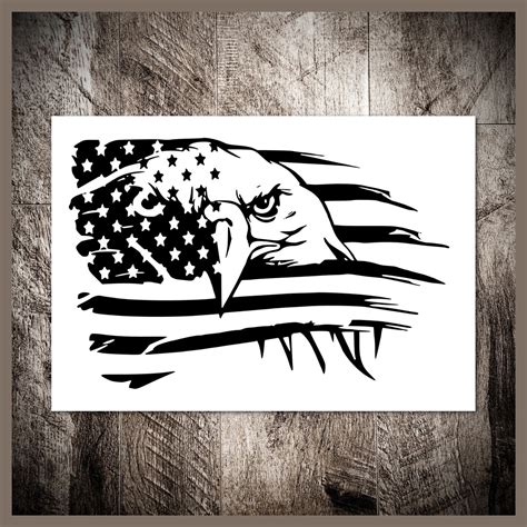 Eagle American Flag Decal American Flag Decal Car Decal Window Decal - Etsy