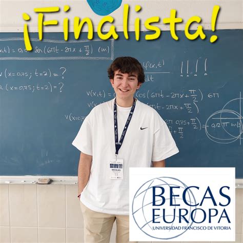 Nicolás Nieto Finalista De Las Becas Europa Bachillerato Santa