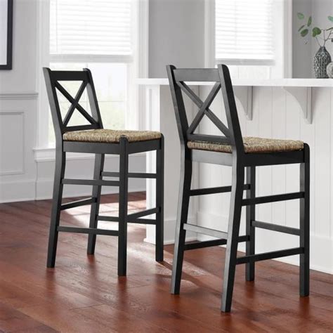 black wood swivel bar stools with back - jere-fash