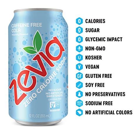 Zevia Zero Calorie Soda Rainbow Variety Pack Ounce Cans