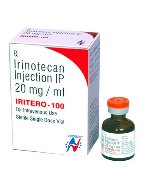 Irinotecan Hydrochloride Trihydrate Injection IP 100 Mg 5 Ml At 1120