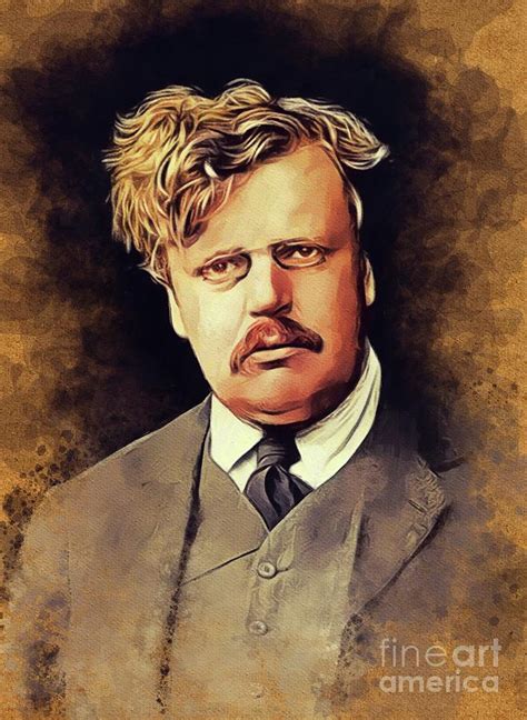 G K Chesterton Literary Legend Painting By Esoterica Art Agency