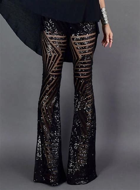 Stylish Sequin Bell Bottom Pants Zecica Bell Bottom Pants Sequin