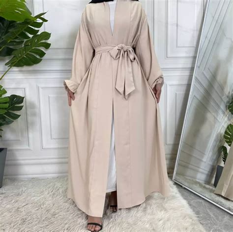 Ramadan Muslim Kimono Abaya Dubai Summer Party Elegant Hijab Dress