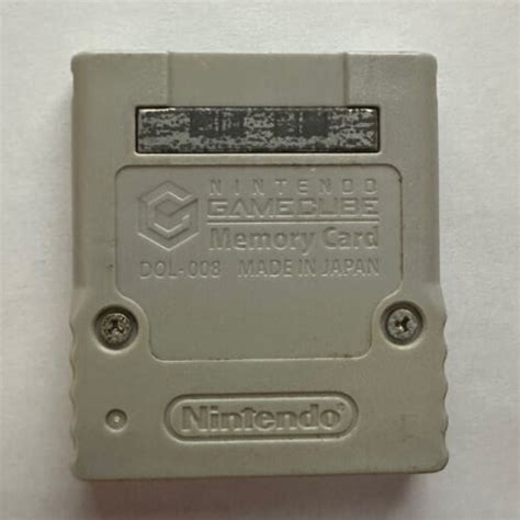 Official Nintendo Gamecube Memory Card 59 Blocks DOL 008 Genuine Grey