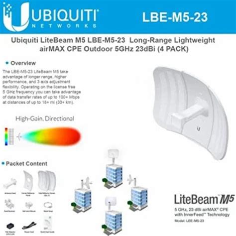 1 Ubiquiti LBE-5AC -Gen2(EU), 23dbi, 24v,0.3a Gigabit Poe Adapter at ...