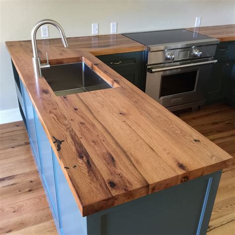 Recycled Wood Countertops Reclaimed White Oak Wood Countertop Photo