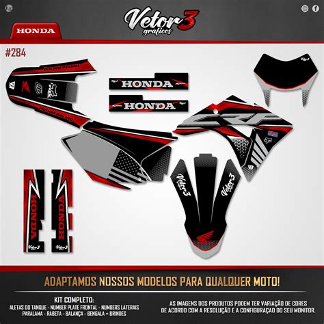 Kit Gr Fico Adesivo Honda Crf Biker Amx Avtec Vetor