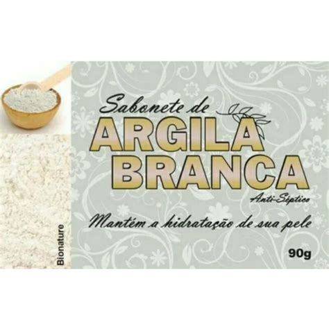 Sabonete De Argila Branca 90g Bionature Shopee Brasil