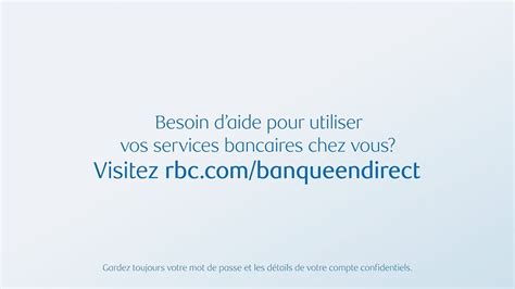 Vos Services Bancaires Chez Vous Avec Rbc Banque En Direct Youtube