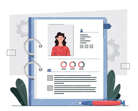 premium vector profile data  woman document  data  personal