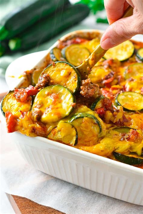 Zucchini Sausage Casserole - Sweet As Honey