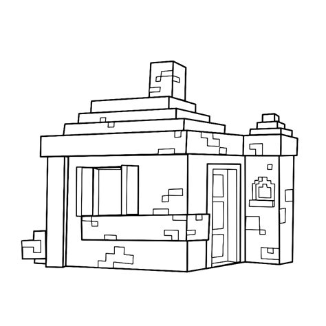 Ausmalbilder Minecraft Haus - Ausmalbilder Minecraft Haus