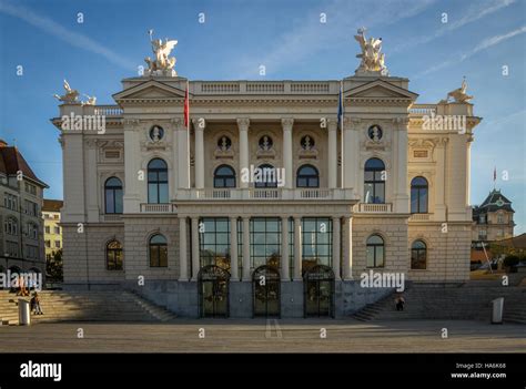 Facade Of Zurich Opera House In Switzerland Stock Photo Alamy