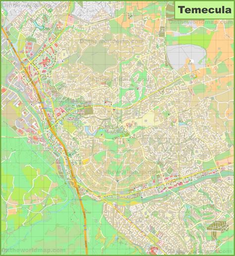 Large detailed map of Temecula - Ontheworldmap.com