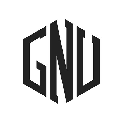 premium vector gnu logo design initial letter gnu monogram logo