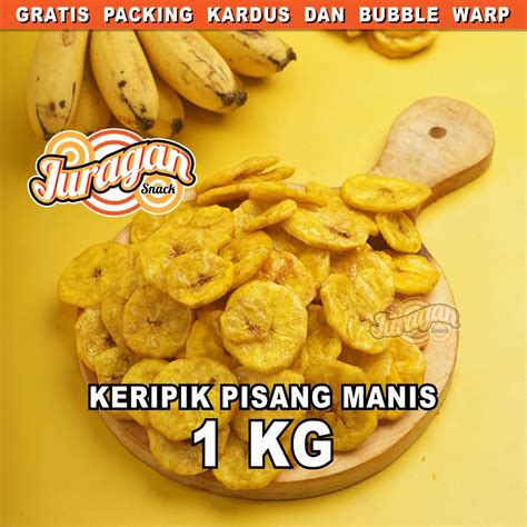 jual keripik pisang manis  kg gram snack kiloan makanan ringan jajanan