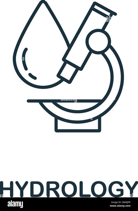 Hydrology icon from science collection. Simple line element Hydrology symbol for templates, web ...