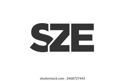 sze logo design template strong modern stock vector royalty
