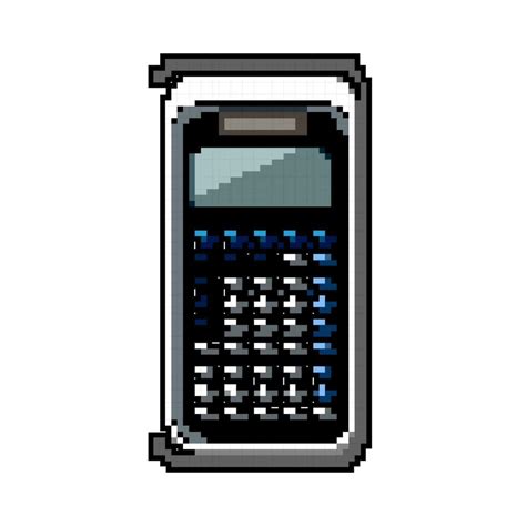 Accounting Calculator Device Game Pixel Art Vector Illustration