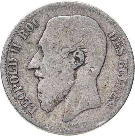 Монета Бельгия 2 франка (francs) 1866 стоимостью 891 руб.